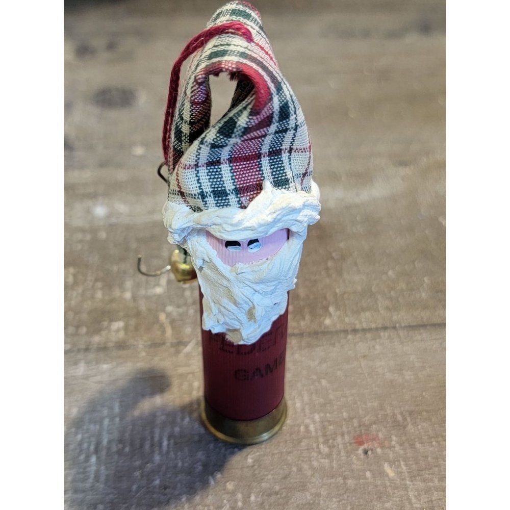 Handmade shotgun shell Santa Claus ornament Xmas Decor Bell